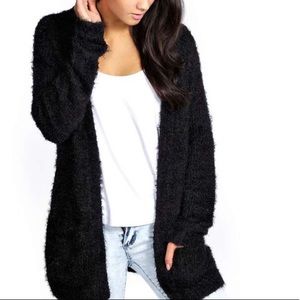 Black Fuzzy Cardigan